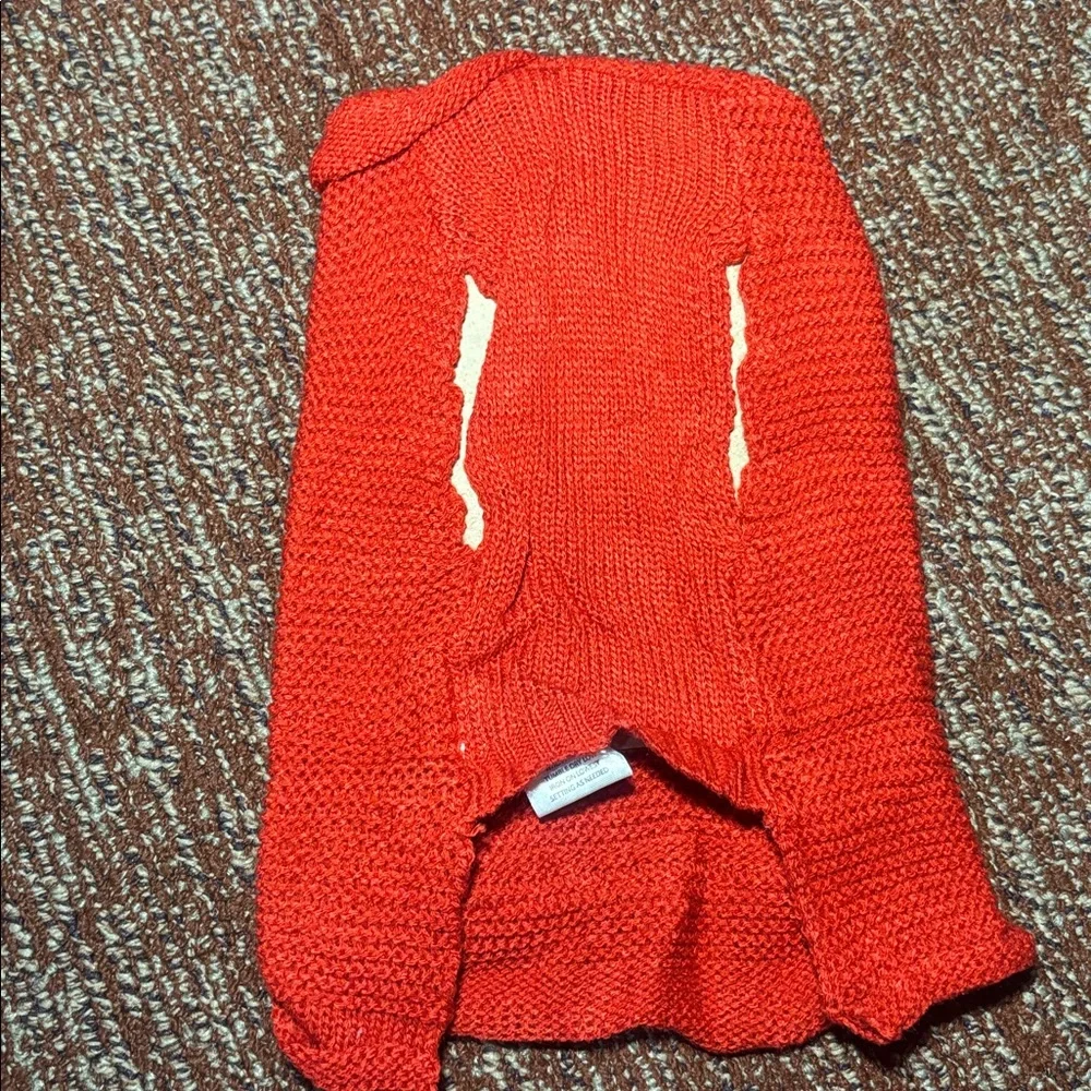 Red XS Pet Sweater hoodie xs small dog/cat red knit pet sweatshirt knit pullover